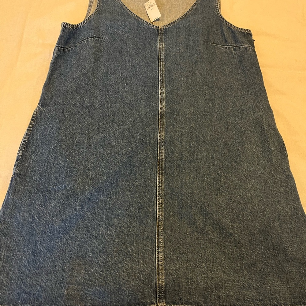 GAP Womens Denim V-Neck Dress